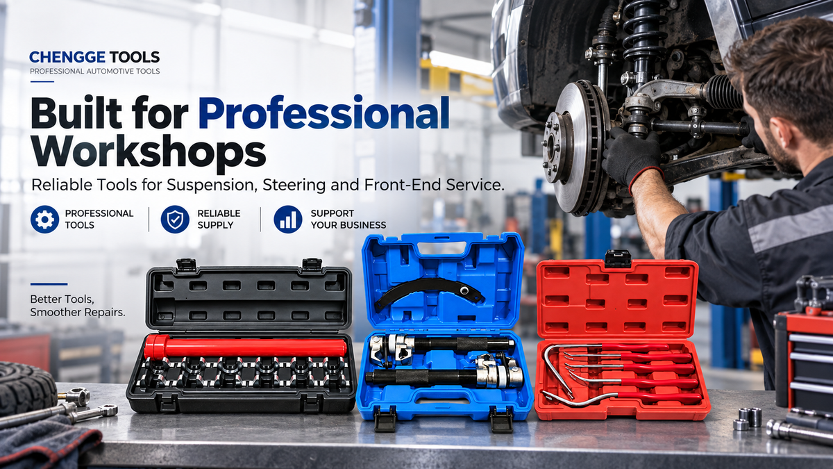 Suspension and steering tool guide for automotive repair and professional workshops