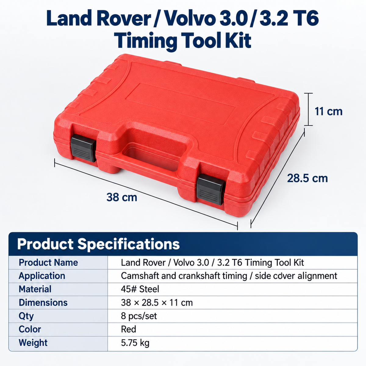 Land Rover Volvo 3.2 T6 Engine Timing Tool Kit Features