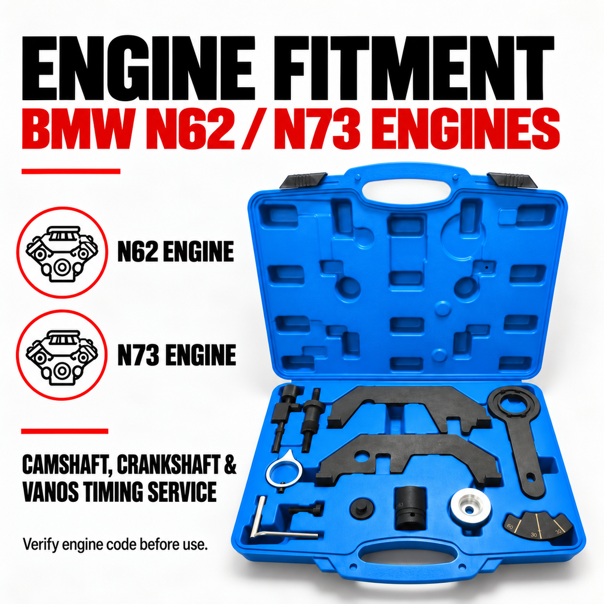 BMW N62 N73 Engine Timing Tool Kit Engine Fitment