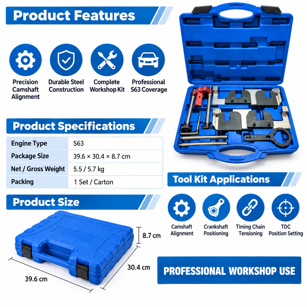 BMW S63 Engine Timing Tool Kit Features